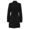 Casual Dresses Black Suit Dress Workplace Style Commuting Design Short Skirt Temperament High-End Niche Fashionable For