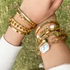 U Buckle Cable Wire Bangles for Women Lover Chain Bracelets Stainless Steel Jewelry Wholesale Gift 2023 231221