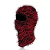 Bérets Masque de ski de ski complet en tricot en tricot en détresse pour hommes Chapeaux de gabares Skullies Camouflage Hiver Bonnet chaud Windproof