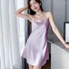 Women's Sleepwear Slip Dress Pajamas Silk Satin Summer Home Clothes Sexy Erotic Lingerie In Nightwear For Women Night Wears Top Nighty