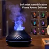 Humidificateurs Diffuseur d'aromathérapie volcanique humidificateur d'air à brume fraîche ultrasonique électrique USB avec diffuseur d'huile essentielle de lumière de flamme de 7 couleurs