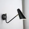 Wandlampen Noordelijke schakelarm roterende bedlamp Lamp eenvoudige moderne slaapkamer Woonkamer Studie Leesverlichtingsarmaturen