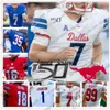 Jam Özel SMU Mustangs 2020 Futbol Beyaz Mavi Kırmızı 7 Shane Buechele 5 Xavier Jones 3 James Proche 150. Erkekler Gençlik Çocuk Jersey 4xl
