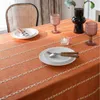 テーブルクロスカボチャカラーカバーオレンジホロウドコットンリネン長方形のテーブルクロスハロウィーンフェスティバルパーティーホーム装飾