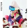 Vector Kids Ski Goggles Çocuklar İçin Büyük Küresel Çift Katmanlar UV400 Manyetik Kayak Gözlükleri Kızlar Snowboard Goggles Eyewear 231221