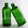 E płynne e Zielone szklane butelki 100 ml duża szklana butelka 100 ml z cienką końcówką duże pokrywki do kosmetycznego makijażu xdvis