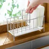 Panier de séchage d'évier de rangement de cuisine 304 Rack en acier inoxydable Boule à balle Sponge Halder