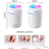 Humidificateurs Mini humidificateur coloré et diffuseur d'aromathérapie - Utilisation à la maison et en voiture - Alimenté par USB - Humidificateur à lumières rotatives multicolores