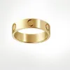 2022 4MM 5MM Titanium Steel Silver Love Ring Men and Women Rose Gold Rings for Lovers Cain Colling for Gift CT001297T