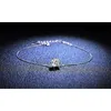 Bracelet féminin lesf 1 Moissan Diamond 925 Siltling Silver Round White Gemstone Wedding Bijoux 231221