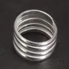 Eheringe echte 925 Sterling Silver Spring Ring Einfacher mehrschichtiger eleganter Schmuck Eröffnung Haken Punk Ring 231222