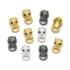 Nail Art Decorations 10 PCS 3D Legering Leopard Knocker Gold Silver Black Charm Sieraden voor DIY Manicure Accessories Levering