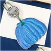 Keychains Lanyards Designer Pumpkin Creative Key Chain accessoires anneau de pute de pute de cuir Pu Modèle de trousque bijoux de bijoux avec B DHPE2