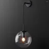 Wandlampe nordisches Glas neben Schlafzimmer Badezimmer Spiegel LED LED LEDS VINTAGE EDISON LEGEL LUMMILE ENGRAGE