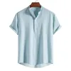 Men's T Shirts Foreign Trade European And American Stand Collar Short Sleeve Shirt