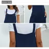 Damesbroeken Mouwloze tuinbroek voor dames Lange rompertjes Katoen Linnen Jumpsuit Los Casual Preppy Stijl Zakoverall Speelpakjes