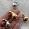 Stud Chic Exaggerate Big Waterdrop Drop Earrings For Women Dupes Chunky Teardrop Stainless Steel Gold Plated Statement Ear Jewelry Dr Otuzn