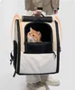 Pet Cat Bag Breathable Canvas Portable Cat Backpack Outdoor Travel Transport Bag For Cats And Puppy Carrying Pet Supplies 231221