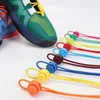 1 saniyede hızlı aşınma Tie Ayakkabı Dantelleri Yuvarlak Yay Plastik Kilit Elastik Ayaklar Yürüyüş Spor Aksesuarları Tembel Dantel 231221