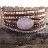 MD Fashion Boho Beadered Bracelet Bersemade Mised Natural Stones Crystal Stone Charm 5 Strands Bracelets Gired Drop2280