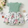 Vestidos de menina 1-5 anos menina garotinha vestido de princesa roupas de bebê mangas com moda floral vestido de moda feminina diariamente roupas de férias