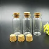 Großhandel 10 ml Kleine Mini Clear Leeres Glas Wunschflasche Flaschenflüschen Gläser Container Winzige Drift -Meldung Flaschen mit Kork Stopper Bulk St Dowt