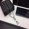 Мода из нержавеющей стали подвесной колье колье Bijoux для мужчин и женщин Тенденция личности панк -кросс -стиль подарок хип -хоп Je319p