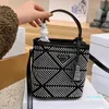Klassisches Zeichen Luxus Strass -Strass -Designer Crossbody Bag Marke Mode Crystal Ladies Umhängetasche Handtasche 8A Quality Lady Echt Leder Eimer