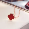 Vans Clover ketting mode S925 klaver hanger ketting Instagram2023 sterling zilveren kraagcadeau voor vriendinnen