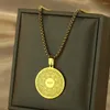 Pendanthalsband Chengxun Rostfritt stål Islamiska Bibeln Halsband Arab Mellanöstern Enkel fest smycken gåvor för män och kvinnor