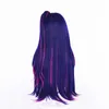 The child I recommended Starry Wild Love Cos wig with simulated scalp top highlight dye special blue purple long hair full set