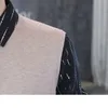 남자 스웨터 가을 겨울 풀오버 스트라이프 버튼 솔리드 폴카 도트 패치 워크 긴 슬리브 셔츠 스웨터 니트 패션 정식 탑