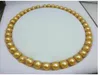 ضخمة 18 AAA 1011 ملم بحر الجنوب Natural Golden Pearl Necklace Y240108