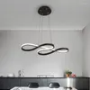 Подвесные лампы северная творческая минимализм линия алюминиевая медная люстра ресторана кухни