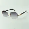 Black Buffs sunglasses 8100903-B with small diamond sets and 58mm oval lenses344D