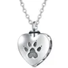 Colares pendentes Love Heart Pet Cremation Urna Colar Jewelry Grey Jewelry Memorial Memorial Amante Romântico Presente290L