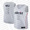 カスタムメンズの女性青年kids''washington''wizards'0 gilbert''arenas 2 john''wall'green camoブラックホワイトバスケットボールスローバックジャージー