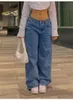 Rechte jeans dames hoge taille student Koreaanse losse slanke wideleg broek hyuna retro dweilen papa lang 231221