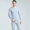 Sous-vêtements thermiques pour hommes longs John Johns sets hommes minces de couleur unie en toison solide Keep tiède