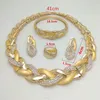 Kingdom MA India Necklace Oreging Ring Bracciale Set per donne Gift African Bridal Wedding Regali Gioielli Oro Colore Gold Big Set 231221