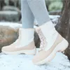 Boots Boots Femmes Snow Keep Warm Femmes Chaussures Laceup Ladies chaussures Fashion Ankle Boots Plateforme Chunky Softs Botas Mujer Bottes d'hiver