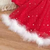 Girl's jurken 1-5 jaar babymeisjes kerstjurk+hoofdband outfit peuter meisjes prinsesjurk 1 jaar oud verjaardagsfeestje nieuwjaar kostuum