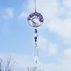 ديكورات حديقة HD Fantasy Amethyst Tree of Life Suncatcher Mainbow Maker Hanging Crystal Healing Decor