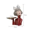 3D Mooi meisje Standbeeld Home Decoratie Figurine Miniatuur Moderne Noordse beeldhouwtafel Decor Living Room Decoratieve bureau Opslag 231221