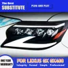 För Lexus GX GX400 LED-strålkastare 14-20 DRL DAGTIME RUNKT LJUS STREAMER TURS SIGNECATOR Biltillbehör Front Lamp Angel Eye