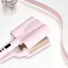 Hair Curlers Straighteners Hair Curler Big Wave Curling Iron Ceramic Deep Wavy Curler Egg Rolls 26/32MM LED Display Automatic 3 Barrels Hair Styler ToolsL231222