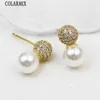 Leggini a pennagliere 10 coppie Orecchini a forma di zirconia Orecchini per perle di perle metalliche Design Eleganti Women Regalo Gioielli di moda 30852 231222