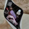 Kvinnor Designer Small Makeup Bag Wash Cosmetic Case Zipper Make Up Pochette Lady toalettartiklar Tryckt Suede Makeup Påsar Koppling Pnmaouch