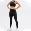 Active Sets Fitness Clothing Top Dames Tracksuit Gym Sportswear Set Yoga Kit Overalls BH Shorts Cross Leggings strak High Tailed