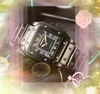Luxury Japan Quartz Movement Mens orologio da uomo Square Roman Dialcut Clock Day Day Day Designer Designer Watch Gifts